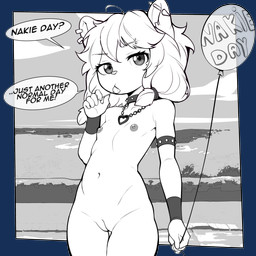 anthro areola balloon biped breasts candy collar dessert dialogue female food genitals humanoid_genitalia humanoid_vulva inflatable innie_vulva loli lollipop mostly_nude nipples outside small_breasts solo speech_bubble spiked_collar spikes text vulva young sicmop bear mammal 1:1 absurd_res alpha_channel hi_res