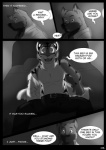 anthro bed blackmailz canid canine canis clothing comic dialogue domestic_dog drunk english_text felid fur furniture gray_(blackmailz) greyscale hector_(blackmailz) hi_res lying male mammal monochrome pantherine substance_intoxication text tiger undressing