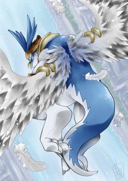 anthro aviator_cap barefoot claws eyewear feathered_wings feathers feet flying furgonomic_piercing furgonomics goggles kemono looking_at_viewer looking_back male outside piercing soles solo tail thick_tail toe_claws toes wing_piercing wings sakurayahonpo legendz mythology shiron dragon mythological_creature mythological_scalie scalie windragon