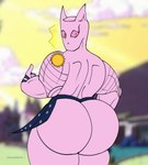 anthro big_butt butt clothing femboy huge_butt logo looking_at_butt male muscular muscular_anthro muscular_femboy muscular_male pink_body pink_skin shocked solo thick_thighs vincikkkk vincizinho_(artist) jojo's_bizarre_adventure killer_queen domestic_cat felid feline felis humanoid mammal stand_(jjba) artist_logo artist_name hi_res signature