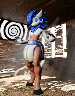anthro barn blue_body blue_fur bodily_fluids clothed clothing diaper diaper_fetish diaper_only eyes_closed fur genital_fluids hay hypnosis male mind_control solo topless transformation unclean_diaper urine used_diaper wearing_diaper wet_diaper wetness_indicator wetting wetting_diaper white_body snubbyarts snubby mammal wickerbeast 3d_(artwork) digital_media_(artwork) hi_res