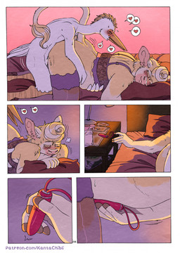 5_fingers anthro anthro_on_anthro anthro_penetrated anthro_penetrating anthro_penetrating_anthro bed bedroom blush bodily_fluids bottomless bottomless_anthro bottomless_female butt clothed clothed/nude clothed_anthro clothed_female clothing duo feathers female female_penetrated fingers fur furniture genitals heart_symbol humanoid_hands interspecies legwear lingerie male male/female male_penetrating male_penetrating_female nude nude_anthro nude_male on_bed page_number penetration penile penile_penetration penis penis_in_vagina sex sex_toy speech_bubble stockings sweat tan_body tan_fur text vaginal vaginal_penetration vibrator white_body white_feathers kantachibli clover_(kantachibli) phillip_(kantachibli) avian bird bovid bovine cattle heron mammal pelecaniform comic hi_res pictographics url