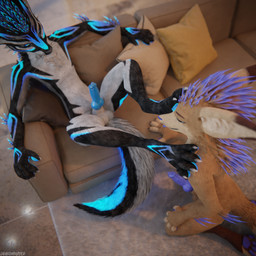 animal_genitalia animal_penis anthro anthro_on_anthro balls biped black_body black_fur blue_body blue_fur blue_penis brown_body brown_fur canine_genitalia canine_penis carpet claws clothing depth_of_field dominant dominant_male duo erection eye_contact feathers feet feet_up foot_fetish foot_focus foot_on_face foot_on_head foot_on_shoulder foot_play fur furniture genitals grey_body grey_fur hair hindpaw humiliation inside kneeling kneeling_on_ground knot living_room looking_at_another looking_pleasured male male/male mouth_closed multicolored_body on_ground on_sofa open_mouth pawpads paws penis pillow purple_penis pushing raised_leg raised_paw reflection sitting sitting_on_ground sitting_on_sofa slim slim_anthro slim_male slim_sub smile sofa spread_legs spreading submissive submissive_male tail teasing teasing_with_feet toe_claws toes tongue white_body white_fur dragonplayer coffeefen dragonplayer_(character) canid canine fox mammal rexouium 1:1 3d_(artwork) absurd_res blender_(artwork) blender_cycles_(artwork) digital_media_(artwork) hi_res