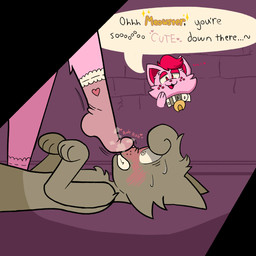 anthro bell bell_collar blush bodily_fluids clothing collar dominant dominant_male duo feet femboy flustered foot_fetish foot_focus foot_on_face foot_sniffing footwear fur grey_body grey_fur hair heart_symbol male male/male musk pink_body pink_eyes pink_fur pink_hair role_reversal smug sniffing socks speech_bubble spiral spiral_eyes stepped_on stepping_on_face submissive submissive_male sweat sweatdrop teasing teasing_with_feet hypnocatto citrine_(hypnocatto) felicity_(hypnocatto) domestic_cat felid feline felis mammal 1:1 hi_res