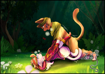 anthro anthro_on_anthro anthro_penetrated anthro_penetrating anthro_penetrating_anthro blood bodily_fluids bottomless clothed clothing duo female female_penetrated forest forest_background from_front_position hat headgear headwear heart_symbol lying male male/female male_on_top male_penetrating male_penetrating_female missionary_position nature nature_background on_back on_top partially_clothed passionate penetration plant scratching sex tail tail_wrapped_around_leg tree vaginal vaginal_penetration zoes405 celtic_mythology european_mythology mythology octopath_traveler octopath_traveler:_champions_of_the_continent square_enix cait feintz_(octopath_traveler:_cotc) kilns_(octopath_traveler:_cotc) cat-sith felid feline mammal hi_res