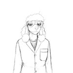 anthro clothing coat eye_bags eyewear female goggles lab_coat solo tired topwear hladilnik mrs._poodle_(hladilnik) canid canine canis domestic_dog mammal poodle 1:1 2020 hi_res monochrome