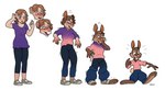 anthro basic_sequence brown_body brown_fur buckteeth female ftm_transformation fur gender_transformation human_to_anthro linear_sequence male multi_frame_sequence red_nose shrinking simple_background six_frame_image six_frame_sequence size_transformation smile solo species_transformation standing teeth tf_into_fictional_character transformation transformation_sequence white_background blackshirtboy song_of_the_south br'er_rabbit human lagomorph leporid mammal rabbit 2021 absurd_res hi_res sequence