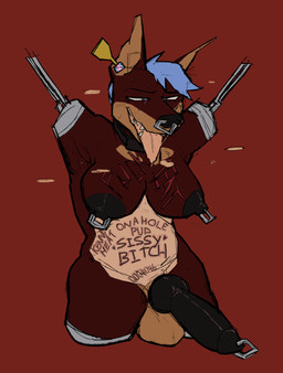 amputee animal_genitalia animal_penis anthro bdsm big_breasts blood bodily_fluids breasts canine_genitalia canine_penis collar disability ear_piercing ear_tag genitals gynomorph intersex lgbt_pride missing_all_arms missing_all_legs missing_all_limbs missing_arm missing_leg missing_limb penis petplay piercing pride_colors puppyplay quadruple_amputee roleplay scarification shock_collar solo tattoo transgender_pride_colors openfracturesday canid canine canis dobermann domestic_dog mammal pinscher absurd_res hi_res trans_(lore) trans_woman_(lore)
