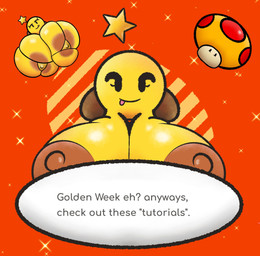 areola areola_slip bedroom_eyes big_breasts black_eyes breast_squish breasts brown_areola brown_clothing brown_footwear brown_nipples brown_shoes clothing eyelashes female footwear fungus glistening glistening_breasts gold_bikini_top grey_text huge_breasts hyper hyper_breasts looking_at_viewer mega_mushroom mushroom narrowed_eyes nipple_outline nipples not_furry orange_background pink_tongue question_mark questioning_tone quotation_marks seductive shoes simple_background smile solo squish talking_to_viewer text tongue tongue_out yellow_body yellow_breasts eldibujador501 golden_week mario_and_luigi_(series) mario_bros nintendo starlow star_sprite waddling_head english_text hi_res