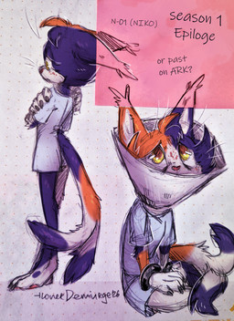 anthro cheek_tuft cone_of_shame ear_tuft facial_tuft female fluffy forked_tail freckled_face freckles medical_instrument pleading_eyes scientific_instrument self_hug tail tuft unusual_anatomy unusual_tail lonerdemiurge sega sonic_the_hedgehog_(series) fan_character niko_(character) calico_cat domestic_cat felid feline felis mammal absurd_res hi_res