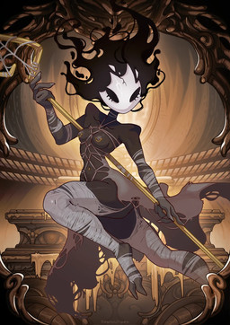 anthro areola arthropod_webbing bdsm bondage bound breasts clothed clothing collarbone detailed_background empty_eyes female glistening glistening_breasts glistening_face holding_object holding_weapon melee_weapon navel navel_piercing nipple_piercing nipples partially_clothed piercing silk small_breasts solo torn_clothing weapon dragoumare phantom_(hollow_knight:_silksong) arthropod hi_res