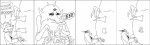 anthro bad_idea decapitation duo humor male simple_background sound_effects text tickling white_background fredryk_phox metroid nintendo star_fox fox_mccloud kraid alien canid canine fox mammal black_and_white comic crossover digital_drawing_(artwork) digital_media_(artwork) line_art monochrome