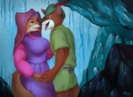 anthro bodily_fluids breasts canon_couple cave choker clothed clothing duo female fur jewelry male male/female necklace orange_body orange_fur outside red_body red_fur romantic romantic_ambiance romantic_couple saliva saliva_string tongue water waterfall delki disney robin_hood_(disney) maid_marian robin_hood canid canine fox mammal red_fox true_fox 2023 absurd_res digital_media_(artwork) hi_res