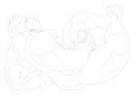 animal_genitalia animal_penis anthro barazoku canine_genitalia canine_penis genitals male muscular muscular_anthro muscular_male penis solo solo_focus canid mammal animated hi_res short_playtime