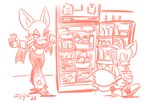 age_difference anthro appliance duo female fridge kitchen_appliance male male/female older_female younger_male j-fujita sega sonic_riders sonic_the_hedgehog_(series) miles_prower rouge_the_bat bat canid canine fox mammal