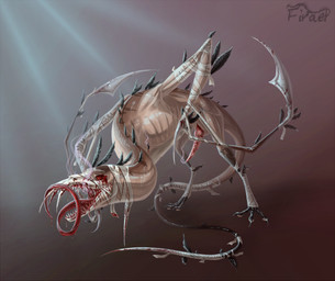 bandage bandage_on_face bandaged_arm beak black_body black_claws black_feathers black_legs blade blade_arm blade_tail blood blood_in_mouth blood_on_eye blood_on_face blood_on_penis bodily_fluids claws eyeless feathers feral genitals long_tongue male open_beak open_mouth penis pink_body red_tongue saliva saliva_on_tongue smooth_skin solo teeth teratophilia tongue tongue_out white_beak firael mythology demon_bird_(firael) avian avian_demon bird bird_demon demon monster mythological_creature hi_res