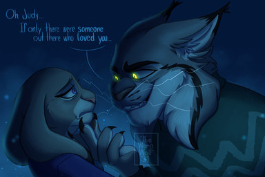 anthro black_claws black_eyebrows black_pawpads blue_background blue_clothing blue_eyes blue_shirt blue_topwear cheek_tuft claws clothed clothed_anthro clothed_female clothed_male clothing dialogue duo ears_down eye_contact eyebrows facial_tuft female female_anthro fog frowning_at_another fur glowing glowing_eyes grey_body grey_clothing grey_fur grey_nose grey_sweater grey_topwear larger_anthro larger_male light long_ears looking_at_another male male/female male_anthro name_in_dialogue pawpads pivoted_ears pupils sad shirt simple_background size_difference slit_pupils smaller_anthro smaller_male smile smiling_at_another sparkles sweater talking_to_another text thick_eyebrows toothy_grin topwear tuft whiskers yellow_eyes thewerewolf31 disney frozen_(disney) zootopia judy_hopps pawbert_lynxley canada_lynx european_rabbit felid feline lagomorph leporid lynx mammal oryctolagus rabbit 2025 3:2 artist_name colored digital_drawing_(artwork) digital_media_(artwork) english_description english_text hi_res lighting shaded