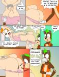 anthro bed bent_over bottomless christopher_thorndyke clothed clothing comic duo english_text female forced foxtide888 fur furniture hair imminent_rape imminent_sex lagomorph leporid male mammal mature_anthro mature_female rabbit sega sniffing sonic_the_hedgehog_(series) sonic_x stalker text vanilla_the_rabbit