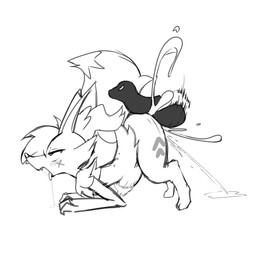 abdominal_bulge ahegao all_fours ambiguous_penetration animal_genitalia animal_penis anthro anthro_penetrated arm_tuft ass_up balls big_balls biped blush blush_lines bodily_fluids bouncing_balls cheek_tuft chest_tuft cum cum_explosion cum_inside cute_fangs digitigrade dipstick_tail doggystyle drooling duo ejaculation eye_roll eyelashes facial_tuft fangs female female_anthro female_penetrated flat_chested fluffy fluffy_tail from_behind_position genital_fluids genitals hip_tuft inner_ear_fluff interspecies looking_pleasured male male/female male_penetrating male_penetrating_female markings motion_blur motion_lines nude nude_anthro nude_female open_mouth penetration penile penile_penetration penis pointy_ears pokephilia prick_ears saliva saliva_string scar sex shoulder_tuft side_view simple_background size_difference small_but_hung small_waist submissive submissive_female tail tail_markings teeth thick_thighs thrusting tongue tongue_out tuft vaginal_fluids vaginal_squirting white_background saeko_art nintendo pokemon voidpet_inc anger_(voidpet) braixen canid generation_6_pokemon mammal pokemon_(species) voidpet 1:1 2026 absurd_res digital_drawing_(artwork) digital_media_(artwork) hi_res monochrome sketch female_(lore)