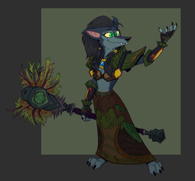 anthro armor black_body black_fur black_hair claws druid fangs female fur green_eyes hair magic_user solo staff teeth tribal_spellcaster lenyavok blizzard_entertainment microsoft warcraft xbox_game_studios hyld_gladstone canid mammal werecanid werecreature worgen absurd_res digital_media_(artwork) hi_res