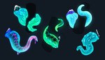 ambiguous_gender blue_mouth blue_tongue bone fangs glistening glistening_tongue gradient_tongue green_tongue group lips long_tongue not_furry nubbed_tongue open_mouth pink_tongue prehensile_tongue sharp_fangs sharp_teeth simple_background suction_cup_tongue tapering_tongue teeth tentacles tongue tongue_focus tongue_out tongue_wrap translucent_tongue uvula houndeater cephalopod marine mollusk unknown_species digital_media_(artwork) hi_res