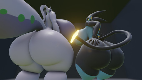 anthro big_breasts big_butt black_body breasts butt duo female huge_breasts huge_butt huge_thighs hyper hyper_breasts hyper_butt looking_at_viewer multicolored_body purple_body simple_background tail thick_thighs two_tone_body wide_hips darkdraketom nintendo pokemon generation_4_pokemon generation_6_pokemon goodra luxray pokemon_(species) 16:9 3d_(artwork) blender_(artwork) digital_media_(artwork) hi_res widescreen