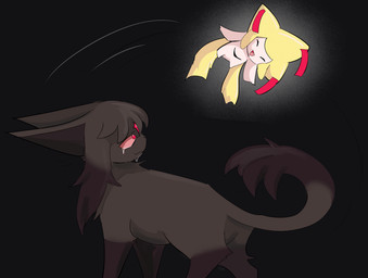 ambiguous_gender bodily_fluids brown_body brown_fur brown_hair crying duo eyes_closed feral fur hair looking_at_another open_mouth open_smile smile tears bloowolfy nintendo pokemon fan_character hope_(bloowolfy) eeveelution espeon generation_2_pokemon generation_3_pokemon jirachi legendary_pokemon pokemon_(species) shiny_pokemon hi_res trans_(lore) trans_man_(lore)