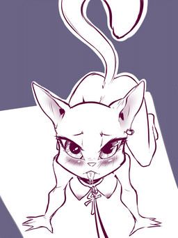 all_fours areola begging breasts cat feline female hanging_breasts leash mammal monochrome nipples nude sketch solo thefuckingdevil tongue tongue_out
Rating: Questionable
Score: 21
User: ippiki_ookami
Date: November 26, 2013