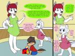 4:3 anthro clothing comic dialogue english_text hair kammypup_(artist) mammal red_hair speech_bubble text young