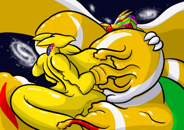 absorb absorbing action_scene anthro battle big_breasts big_butt biped brawl breasts butt cosmic_background curling_tail curvy_figure dripping duo facial_horn female fight fight_scene galaxy glistening glistening_breasts glistening_thighs goo_body hand_on_breast hand_on_own_breast head_horn horn huge_breasts huge_butt hyper hyper_breasts macro merging multicolored_body no_pupils nose_horn nude paint paint_drip pose showdown side_view slime space space_background spine standing tail thick_tail thick_thighs wide_hips wrestling yellow_eyes sbtw mythology the_pagemaster delancey_(quellaburd) sai_(sbtw) dragon goo_creature goo_dragon mythological_creature mythological_scalie paint_dragon scalie 2021 colored colorful_theme digital_drawing_(artwork) digital_media_(artwork) shaded