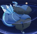 3_toes ambiguous_gender anthro big_breasts biped black_clothing black_leggings black_legwear black_sclera blue_body blue_skin breasts chef_hat claws clothing duo electronics feet female floating hat headgear headwear huge_breasts huge_thighs hyper hyper_breasts hyper_thighs intergalactic_macro leggings legwear macro navel nipple_outline red_eyes solar_system solo_focus space spatula television thick_thighs toe_claws toes tools watching_television commoddity nintendo pokemon dialga generation_1_pokemon generation_4_pokemon legendary_pokemon mr._mime pokemon_(species) 2024 absurd_res digital_drawing_(artwork) digital_media_(artwork) hi_res