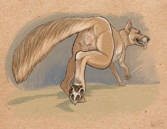 animal_genitalia animal_vulva anus breath canine_genitalia canine_vulva female feral fur genitals happy looking_back monotone_body monotone_fur open_mouth panting pawpads raised_leg rear_view running simple_background solo tail tan_body tan_fur tan_vulva teeth tongue tongue_out vulva paper-wings that_one_german_shepherd_with_the_distinctive_darker_fur_patch_on_her_side canid canine canis domestic_dog german_shepherd herding_dog mammal pastoral_dog 2023 digital_drawing_(artwork) digital_media_(artwork) hi_res