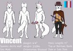 absurd_res animal_genitalia animal_penis anthro arctic_wolf balls belt blue_eyes bottomwear butt canid canine canine_genitalia canine_penis canis cape clothed clothing cowboy digitigrade erection fully_sheathed fur genitals gun hat headgear headwear hi_res holding_penis knot looking_at_viewer lovernios male mammal masturbation model_sheet nude okko pants paws penile penile_masturbation penis presenting presenting_penis ranged_weapon rifle sheath shirt smile smirk smug solo standing tattoo text topwear tuft vest vincent_(house_of_immortals) weapon white_body white_fur wolf