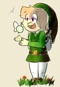 anthro chest_tuft chibi cosplay long_ears male simple_background solo tuft lucentleader nintendo the_legend_of_zelda sunny_(lucentleader) fairy lagomorph leporid mammal rabbit hi_res sketch