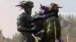 16:9 3d_(artwork) anthro argonian asehn bethesda_softworks biped carrying_another carrying_partner day digital_media_(artwork) green_body green_scales grey_body grey_scales group group_sex hi_res horn lizard male male/male nude outside purple_body purple_scales reptile sandwich_position scales scalie sex skyrim smile spikes standing standing_sex teeth the_elder_scrolls threesome trio widescreen