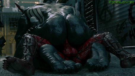 alley alley_sex anal anal_penetration balls big_butt big_penis black_body bouncing_butt butt circumcised claws close-up cowgirl_position curling_toes detailed_feet duo erection feet foot_focus from_front_position genitals hands_on_legs hands_on_thighs humanoid_genitalia humanoid_penis larger_penetrated long_tail male male/male male_penetrated male_penetrating male_penetrating_male moan multiple_angles muscular muscular_male not_furry on_bottom on_ground on_top outside penetration penis raining rear_view red_body sex size_difference tail thick_thighs toe_claws wrinkled_feet wrinkles thekidxeno marvel carnage_(marvel) venom_(marvel) goo_creature humanoid symbiote 2023 3d_(artwork) 3d_animation animated blender_(artwork) digital_media_(artwork) hi_res short_playtime sound webm