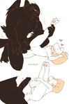 after_sex anthro anus blush bodily_fluids claws cum cum_in_pussy cum_inside cum_string duo eyelashes feet female fur genital_fluids genitals heart_symbol holding_legs_up looking_back male male/female muscular nervous penetration penis pillow pussy sex size_difference sweat tail talons toes vaginal white_body white_fur wings lovebuffpg45 karagarasu_(pegu2726) tarte_(pegu2726) avian canid canine fox mammal