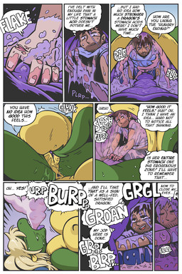 abdominal_bulge anthro areola belly big_areola big_belly big_breasts big_butt big_nipples big_tail blush blush_lines bodily_fluids breasts burp_cloud burping butt clothed clothing dialogue drooling duo facial_hair female female_pred genital_fluids genitals green_body human_prey imminent_death lying male male/female male_prey massage massage_table nipples non-mammal_nipples nude nude_anthro nude_female on_back organs relaxing rubbing rumbling_stomach saliva sitting stomach stomach_acid tail tall_female text torn_clothing vaginal_fluids vore vulva willing_prey x-ray_view shyguy9 mythology sophie_(shyguy9) dragon human mammal mythological_creature mythological_scalie scalie 2:3 comic english_text hi_res