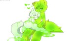 animal_ears anthro big_penis bodily_fluids butt colored_cum covered_in_slime cum cum_in_ass cum_inside duo female genital_fluids genitals goo_tail green_body green_eyes green_slime heart_symbol huge_penis hypnotic_eyes male male/female messy navel nude nude_anthro penis sex simple_background slime slime_on_body tail translucent translucent_slime unusual_bodily_fluids unusual_cum unusual_genital_fluids white_background white_body chillin_chillo domestic_cat felid feline felis goo_creature mammal 16:9 absurd_res hi_res widescreen