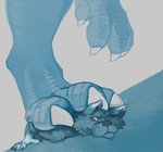 4_toes anthro barefoot big_dom_small_sub big_feet black_body dominant duo face_squish feet feral foot_fetish foot_focus foot_on_back foot_play fur male male/male on_one_leg size_difference solo_focus squish standing standing_on stomping submissive submissive_male toes trampling greiser coal_(samt517) canid canine canis dinosaur domestic_dog mammal prehistoric_species reptile scalie theropod tyrannosaurid tyrannosauroid tyrannosaurus tyrannosaurus_rex