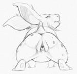 animal_genitalia animal_pussy anus butt clitoris female feral generation_1_pokemon genitals graphite_(artwork) looking_at_viewer mammal monochrome nidoran nidoran♀ nintendo pencil_(artwork) pokemon pokemon_(species) presenting pussy simple_background solo traditional_media_(artwork) white_background yaroul