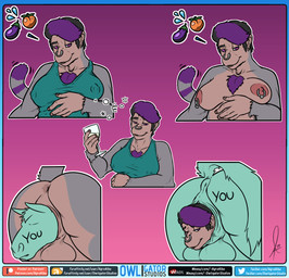 anthro anus areola balls bedroom_eyes breasts drunk duo ear_piercing ear_ring facial_piercing fur genitals gynomorph intersex narrowed_eyes nipple_piercing nipples nose_piercing piercing requesting ring_piercing seductive sex_request substance_intoxication unbirthing vaginal vore owligatorstudios ych_(character) haplorhine mammal monkey primate 2020 nonbinary_(lore)