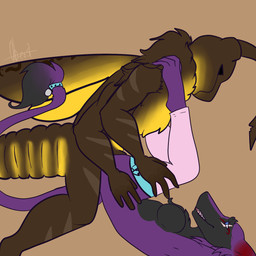 4_arms 4_fingers 4_toes ambiguous_penetration antennae_(anatomy) anthro anthro_on_anthro arthropod_abdomen bell black_body black_eyes black_fur black_sclera blue_eyes breasts brown_body brown_fur brown_penis brown_wings chest_tuft clothing duo eyeliner feet female female_penetrated fingers fur genitals insect_wings legwear lying makeup male male/female male_penetrating male_penetrating_female markings multi_arm multi_limb nude on_back open_mouth penetration penis piledriver_position purple_body purple_fur red_body red_fur sex simple_background small_breasts smile stockings tail teeth toes tuft wings yellow_body yellow_fur jelliedmammal04 daria_shane_(character) zxara_(character) arthropod insect lepidopteran mammal moth sergal 1:1 2016 digital_media_(artwork) flat_colors hi_res
