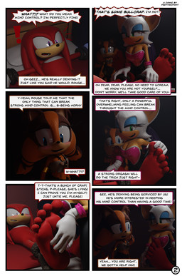 anthro barefoot dialogue feet female foot_fetish foot_focus foot_play group male male/female soles speech_bubble text tickling tickling_feet trio feetymcfoot sega sonic_boom sonic_the_hedgehog_(series) knuckles_the_echidna rouge_the_bat sticks_the_jungle_badger bat echidna mammal monotreme procyonid raccoon 3d_(artwork) absurd_res comic digital_media_(artwork) english_text hi_res