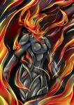 female fire not_furry solo digital_extremes tencent warframe ember_(warframe) ember_prime alien elemental_creature tenno restricted_palette