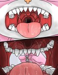 alternate_species anthro anthro_pred duo extreme_size_difference female female_pred imminent_oral_vore imminent_vore larger_female male male/female male_prey mouth_shot open_mouth reverse_mouth_shot size_difference smaller_male uvula damnpinkcat vg_cats aeris_(vg_cats) leo_(vg_cats) domestic_cat felid feline felis mammal mouse murid murine rodent digital_media_(artwork) hi_res