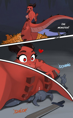 anthro biped breasts butt duo female front_view genitals horn nipples nude nude_anthro nude_female rear_view sitting standing tail vulva askart mythology dragon mythological_creature mythological_scalie scalie absurd_res hi_res