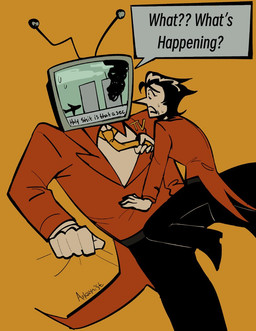 5_fingers aircraft airplane antenna_wire asking_another asking_what biped black_bottomwear black_clothing black_eyebrows black_hair black_legwear black_pants black_text bodily_fluids bottomwear building clothed clothed_human clothed_humanoid clothed_male clothing cloud coattails crt dark_humor day duo electronics eyebrows fingers for_a_head glistening glistening_hair gloves grabbing_sheets hair handwear jacket larger_humanoid larger_male legwear lying male male_human male_humanoid matching_outfits necktie necktie_grab nervous nervous_sweat new_york new_york_city oblivious on_back open_mouth pants pointy_nose polygonal_speech_bubble profanity red_clothing red_jacket red_suit red_topwear screen screen_face size_difference sky skyscraper smaller_human smaller_male smoke speech_bubble straddling suit sweat teal_sky television text topwear twin_towers_(new_york_city) vehicle white_body white_clothing white_dress_shirt white_gloves white_handwear white_mouth worried yellow_accessory yellow_necktie yellow_text arkaynist 9/11 deltarune real_world undertale_(series) spamton_g._spamton tenna_(deltarune) darkner human humanoid mammal object_head screen_head tv_head 2025 artist_name digital_drawing_(artwork) digital_media_(artwork) english_description english_text flat_colors signature