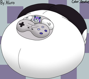 air_inflation belly belly_expansion big_belly big_breasts big_butt black_bottomwear black_clothing black_shorts blue_eyewear blue_glasses body_inflation bottomwear breast_expansion breasts butt butt_expansion clothing embarrassed expansion eyewear female floating glasses grey_background grey_clothing grey_shirt grey_topwear hair huge_belly huge_breasts huge_butt hyper hyper_belly hyper_breasts hyper_butt hyper_inflation immobile inflation not_furry pink_eyes purple_hair shirt shorts simple_background solo spherical_inflation text three-quarter_view tight_clothing topwear white_body white_skin alvro reathe third-party_edit nintendo pokemon tifa_(reathe) generation_3_pokemon humanoid kirlia pokemon_(species) 2025 artist_name color_edit colored digital_media_(artwork) hi_res shaded gynomorph_(lore) intersex_(lore)