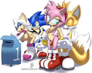2012 all_fours amy_rose bat big_breasts blue_body blue_eyes breasts canine cum doggystyle female fox from_behind gloves green_eyes hair hairband hedgehog intercrural interspecies is_(artist) mailbox male mammal miles_prower nipples nude penetration penis pink_body pink_hair plain_background pussy rouge_the_bat sega sex shoes sonic_(series) sonic_the_hedgehog standing straight tails thigh_sex white_background wings
Rating: Explicit
Score: 21
User: Robinebra
Date: January 31, 2013